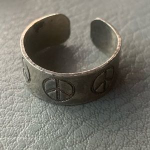 Vintage Stamped Peace Ring